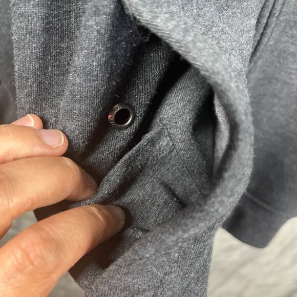 Burton Hoodie Mens Size XL Gray Purple Vertical Full-Zip Snowboard Cotton Y2K - Picture 10 of 12